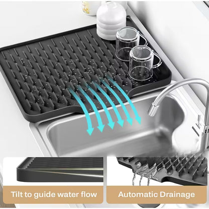 KeukenBuddy™ Drain Mat – Anti-Slip & Zelf-Afvoerend