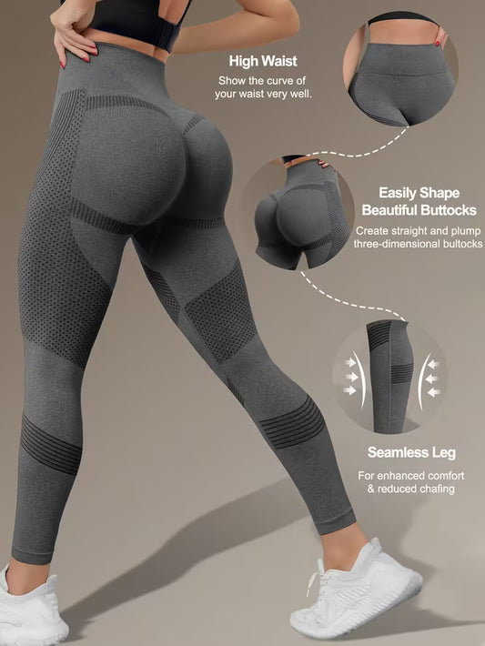 Sportlegging met Hoge Taille & 3D Billenlift 1+1 GRATIS