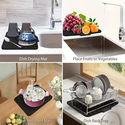 KeukenBuddy™ Drain Mat – Anti-Slip & Zelf-Afvoerend