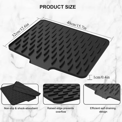 KeukenBuddy™ Drain Mat – Anti-Slip & Zelf-Afvoerend