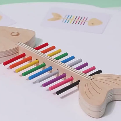 Houten Visgraat Sorteer & Puzzelspel